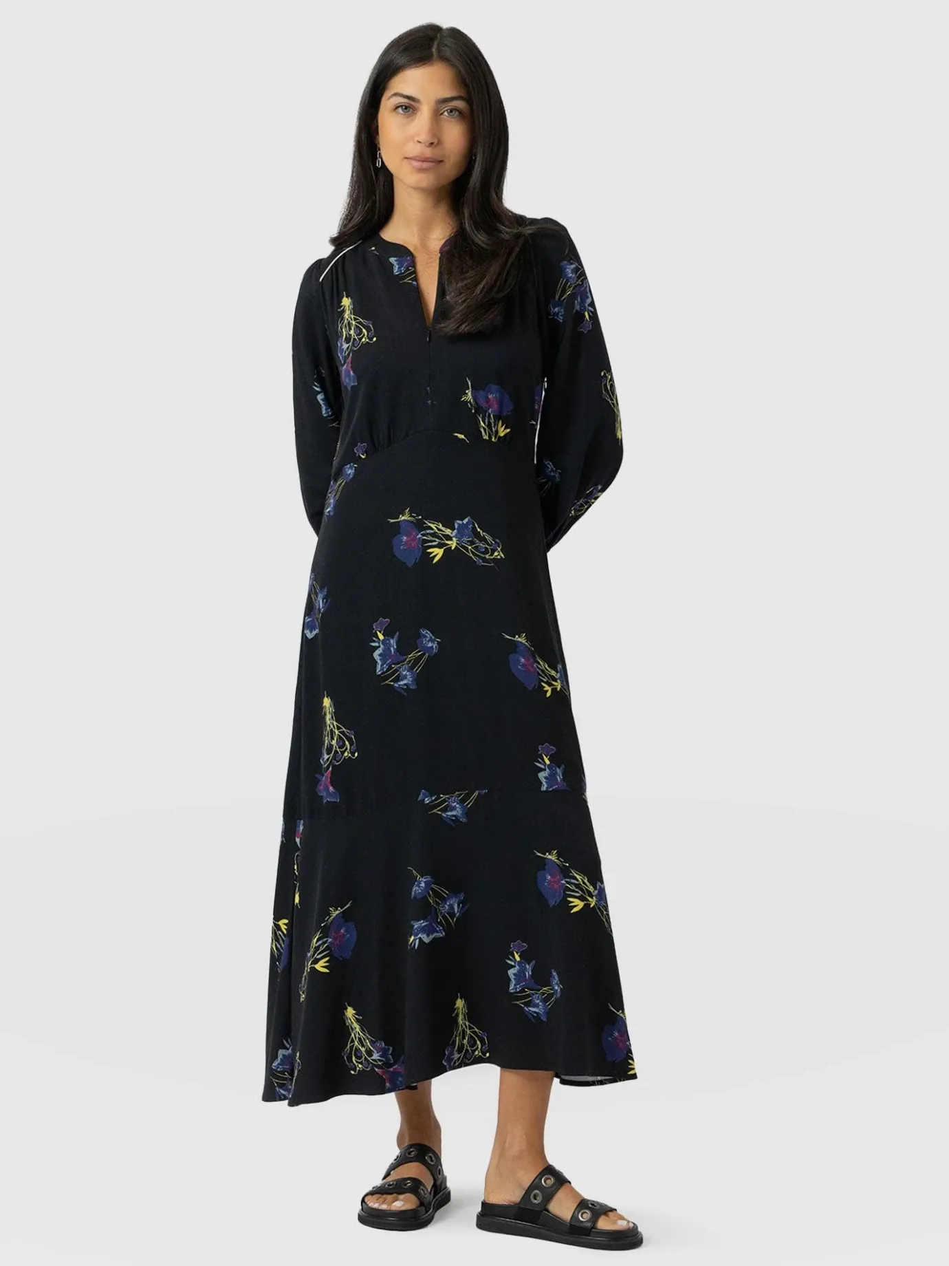 Dresses|Saint and Sofia Adaline Zip Up Dress - Blue Lily Gardens