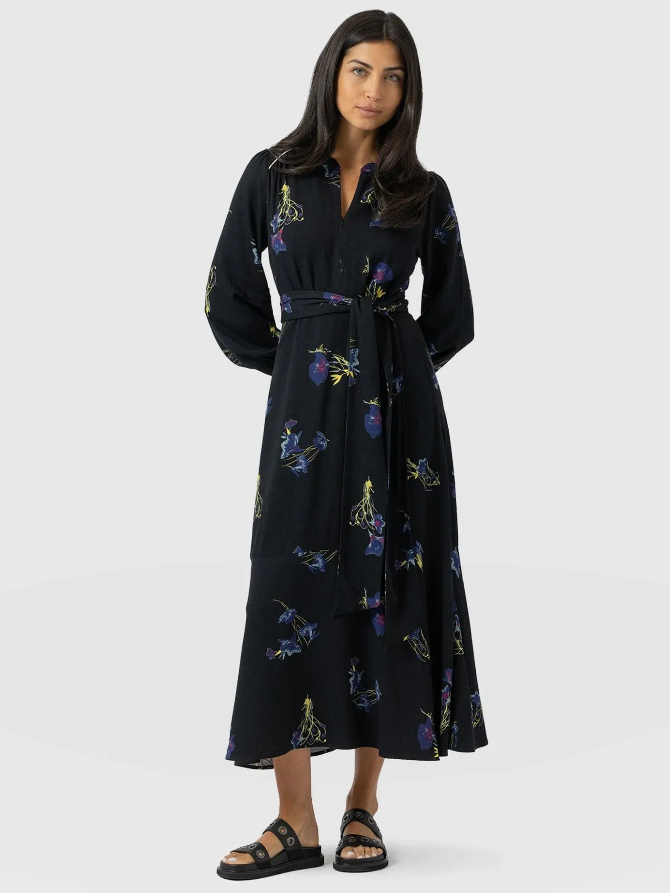 Dresses|Saint and Sofia Adaline Zip Up Dress - Blue Lily Gardens