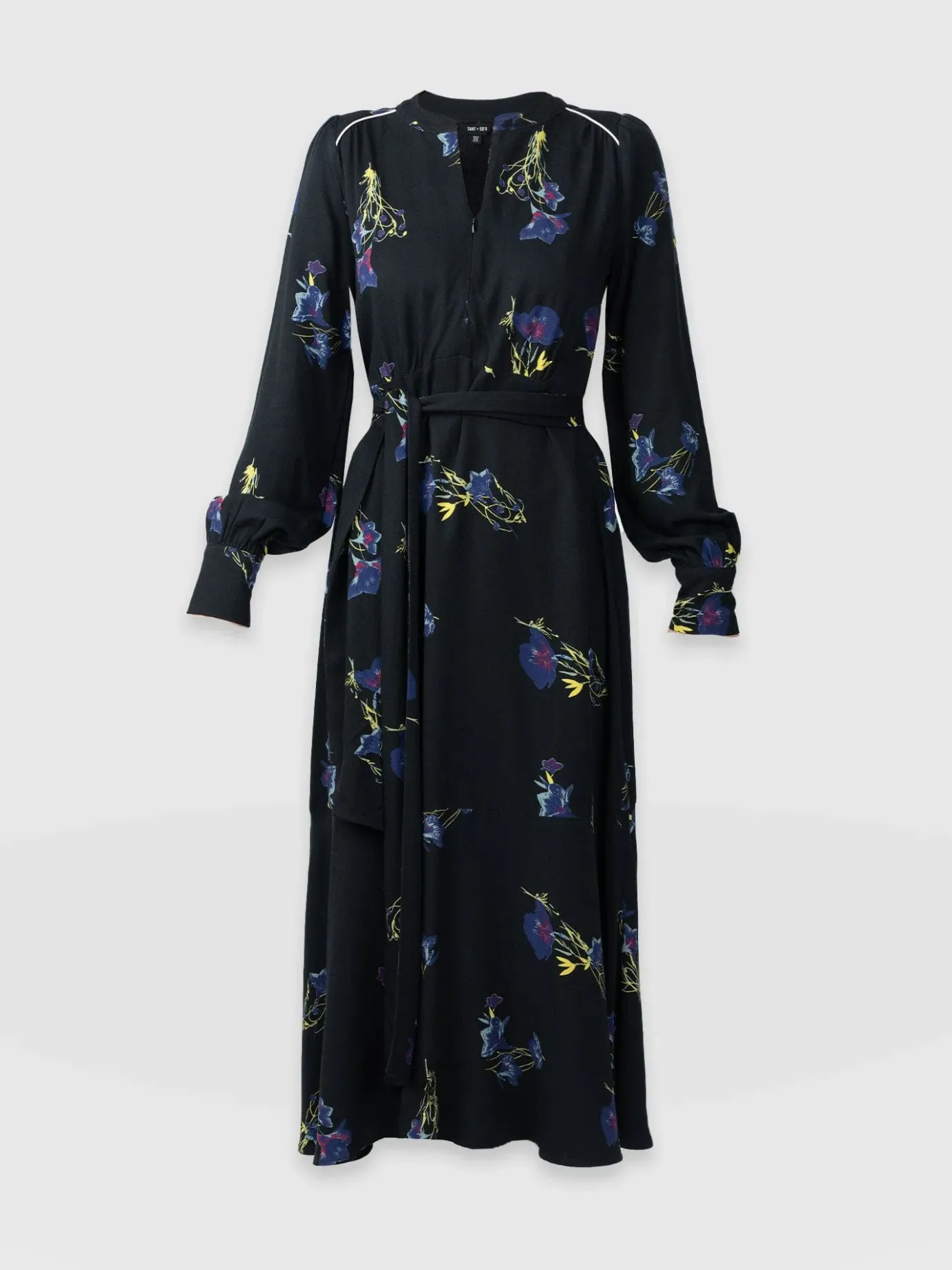 Dresses|Saint and Sofia Adaline Zip Up Dress - Blue Lily Gardens