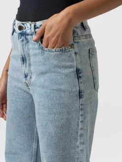 Denim & Jeans|Saint and Sofia Adjustable Wide Leg Jeans - Pale Blue