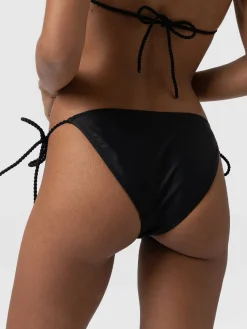 Swimwear|Saint and Sofia Alba Tie Side Bikini Bottom - Black