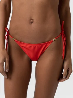 Swimwear|Saint and Sofia Alba Tie Side Bikini Bottom - Red