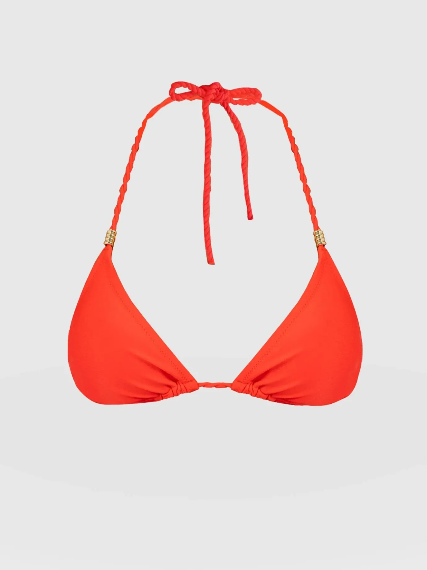 Swimwear|Saint and Sofia Alba Triangle Bikini Top - Red