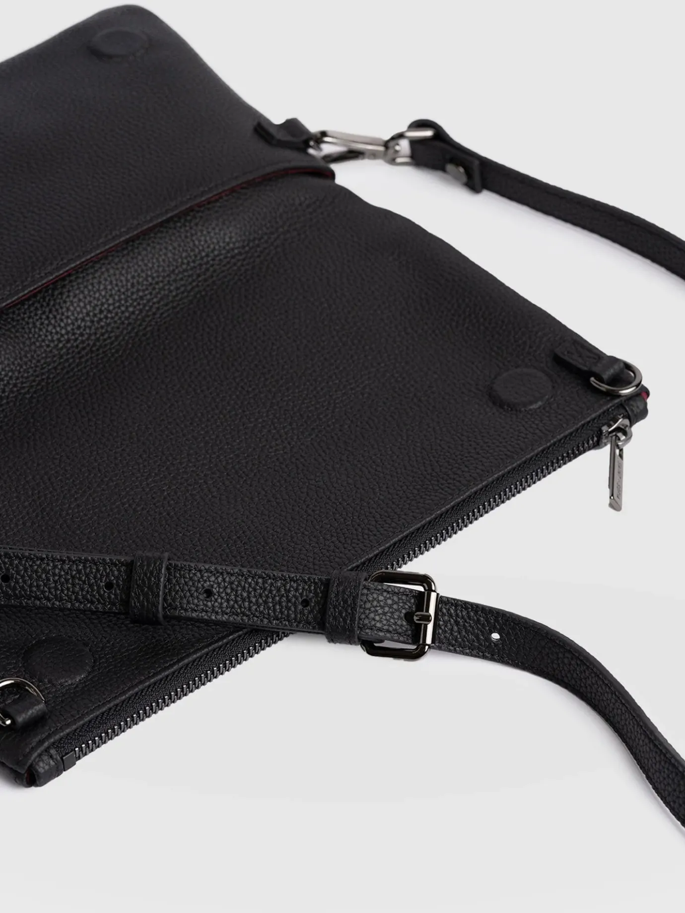 Accessories|Cross Body Bags|Saint and Sofia Alexis Studded Clutch - Black