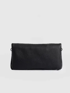 Accessories|Cross Body Bags|Saint and Sofia Alexis Studded Clutch - Black