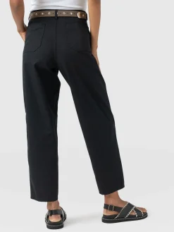 Pants|Saint and Sofia Alma Barrel Leg Chino - Black