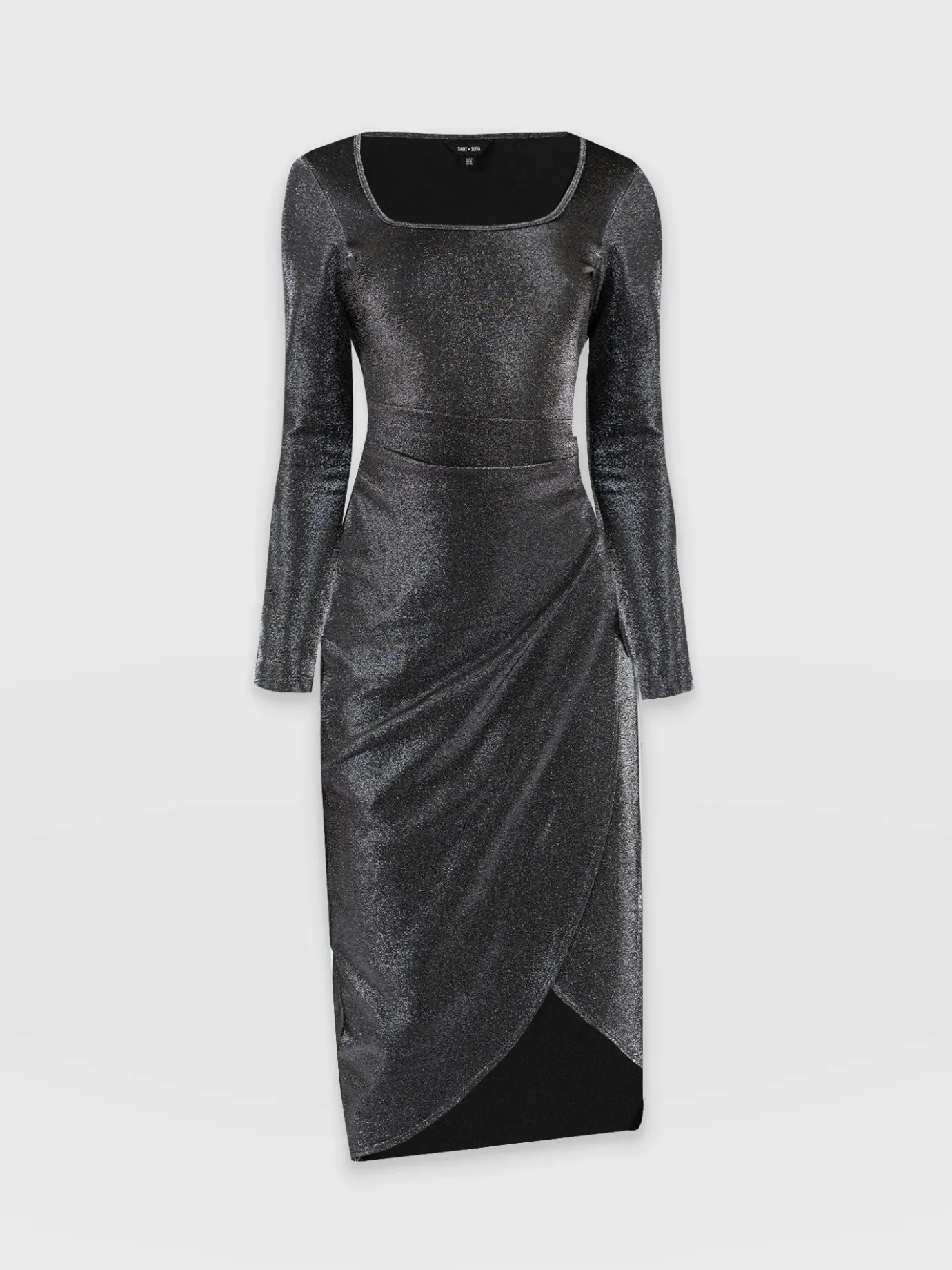 Dresses|Saint and Sofia Amelia Wrap Dress - Silver