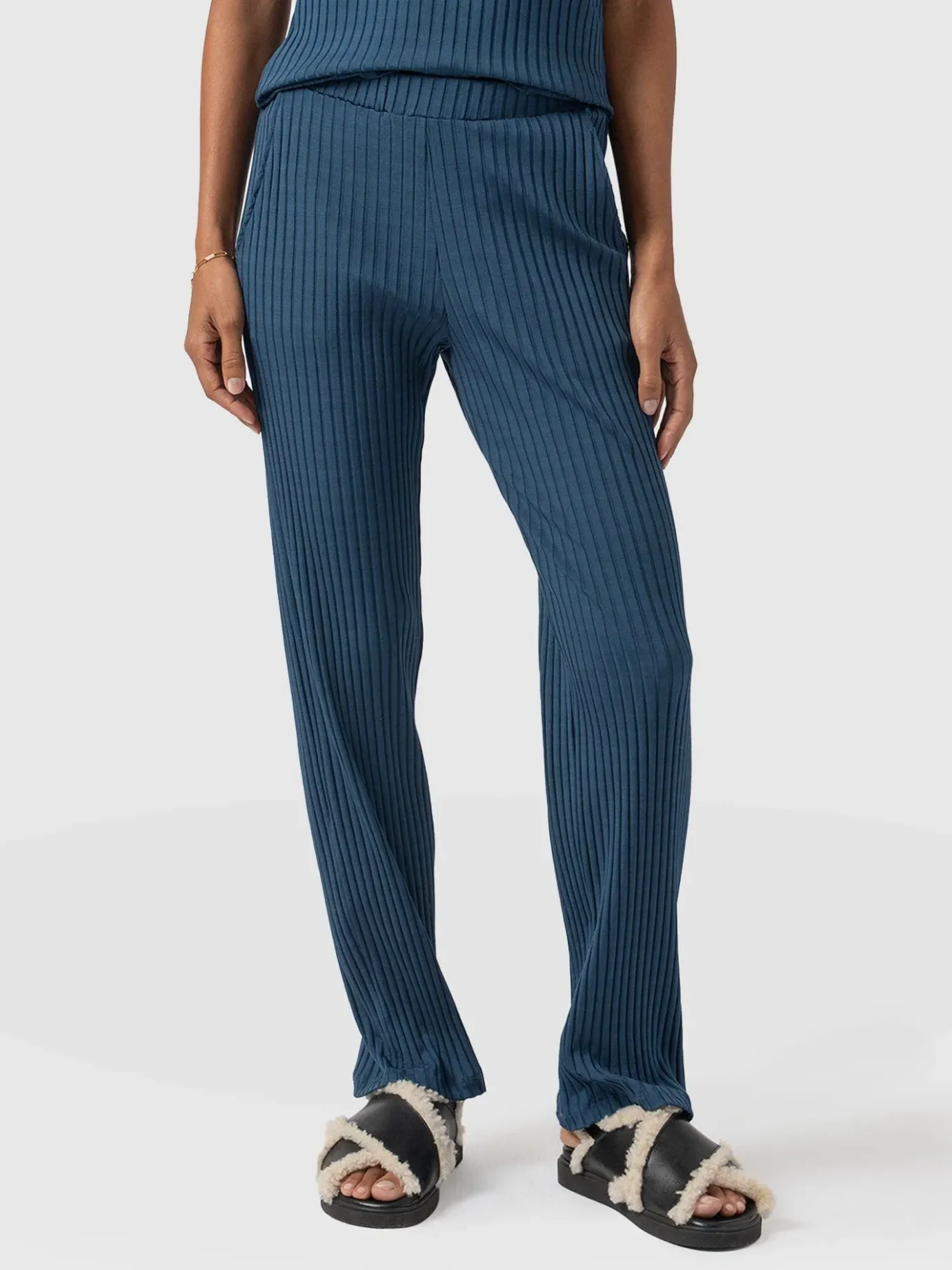 Pants|Saint and Sofia Apartment Pant - Teal Rib