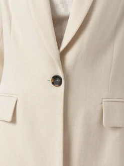 Coats & Jackets|Blazers|Saint and Sofia Argent Blazer - Cream