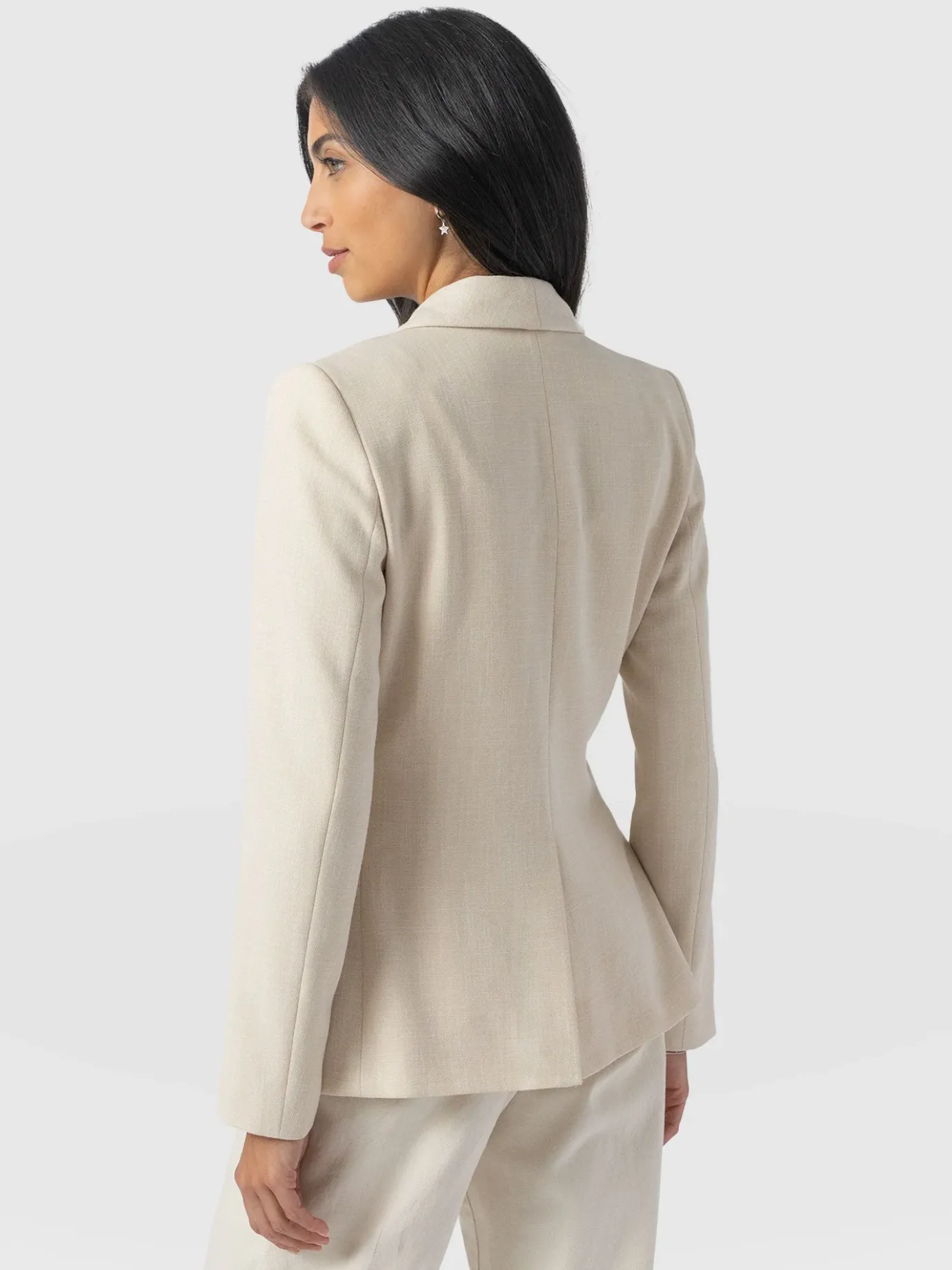 Coats & Jackets|Blazers|Saint and Sofia Argent Blazer - Cream