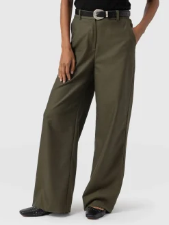 Pants|Saint and Sofia Argent Wide Leg Pant - Khaki