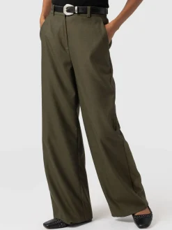 Pants|Saint and Sofia Argent Wide Leg Pant - Khaki