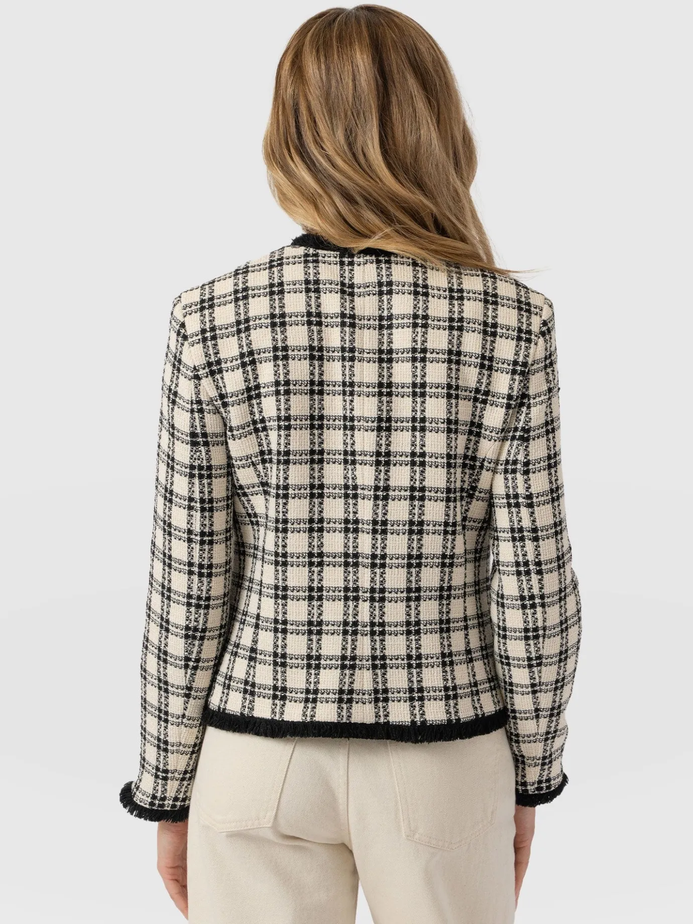 Coats & Jackets|Blazers|Saint and Sofia Ashby Jacket - Black/White Check