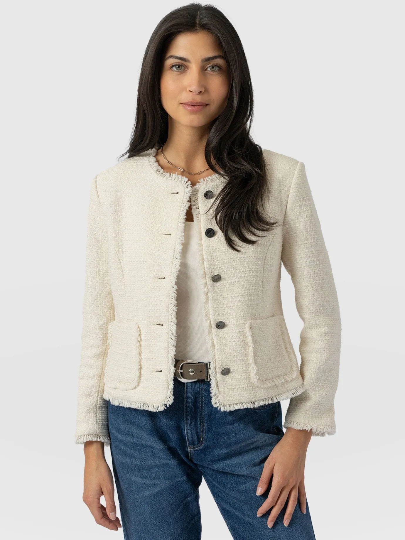 Coats & Jackets|Blazers|Saint and Sofia Ashby Jacket - Cream