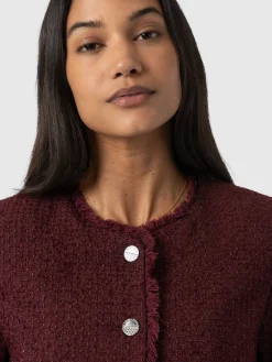 Coats & Jackets|Blazers|Saint and Sofia Ashby Jacket - Maroon