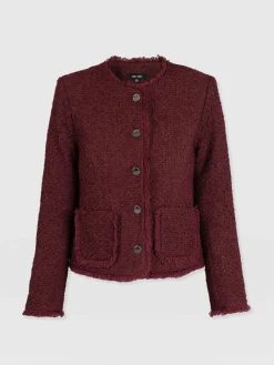 Coats & Jackets|Blazers|Saint and Sofia Ashby Jacket - Maroon