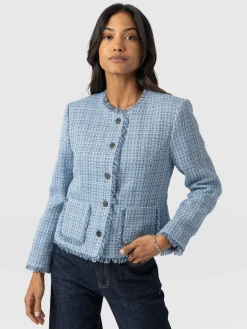 Coats & Jackets|Blazers|Saint and Sofia Ashby Jacket - Pale Blue