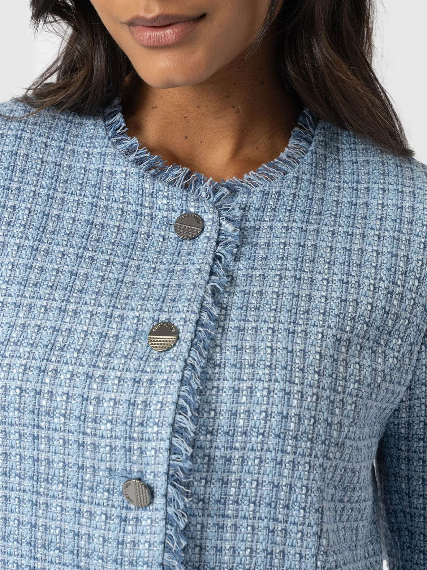 Coats & Jackets|Blazers|Saint and Sofia Ashby Jacket - Pale Blue