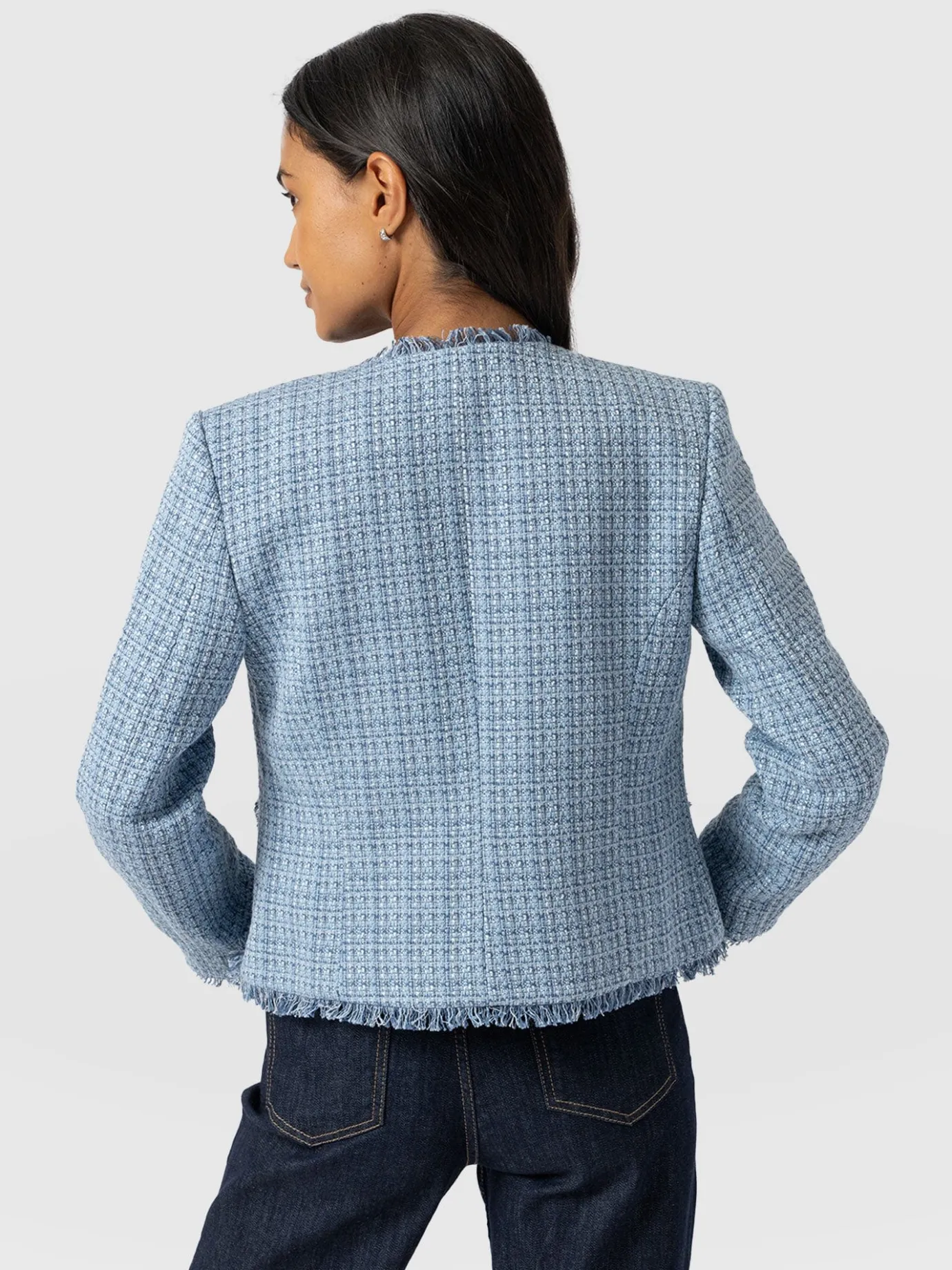 Coats & Jackets|Blazers|Saint and Sofia Ashby Jacket - Pale Blue