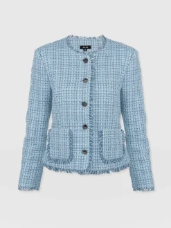 Coats & Jackets|Blazers|Saint and Sofia Ashby Jacket - Pale Blue