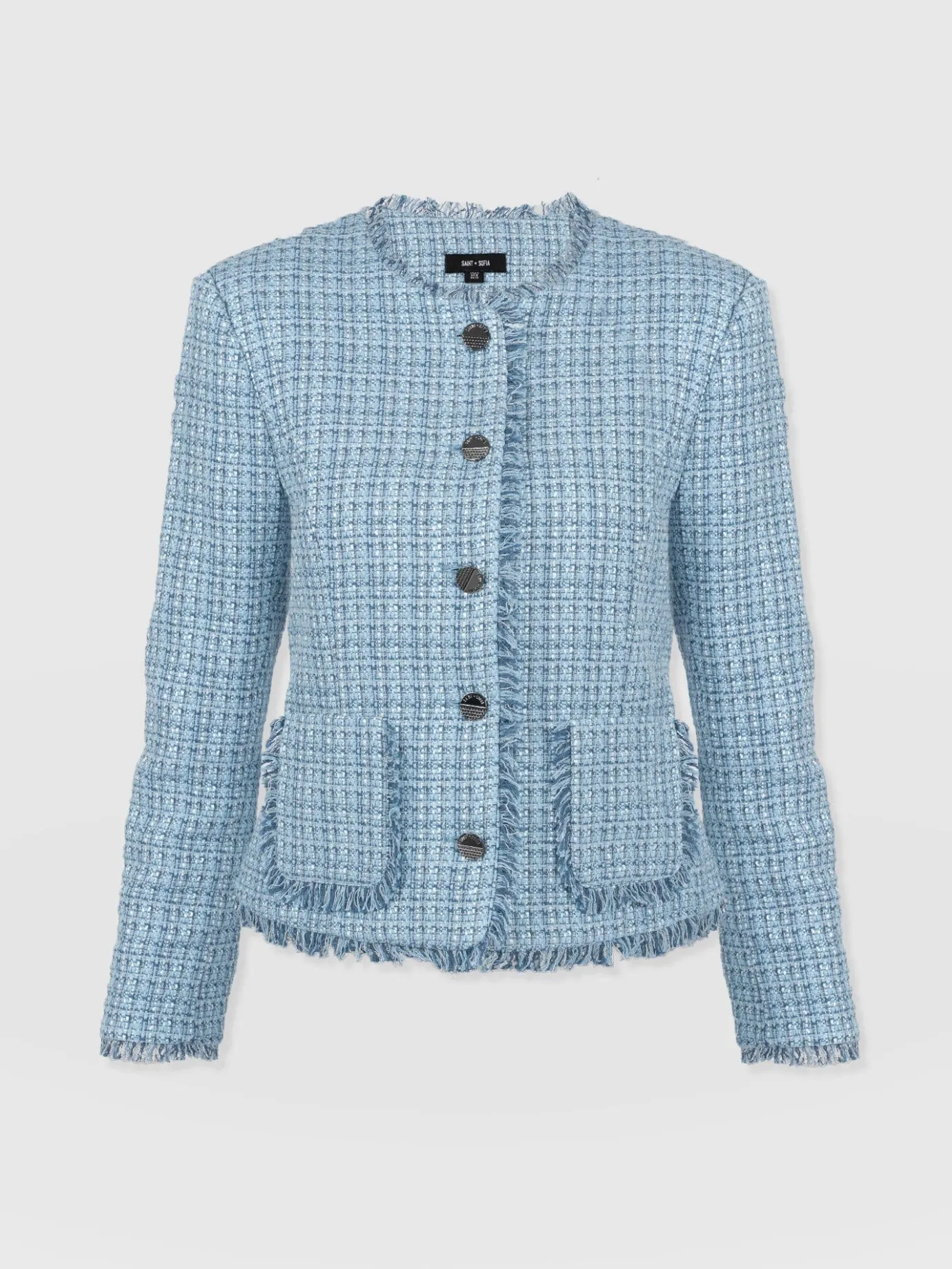 Coats & Jackets|Blazers|Saint and Sofia Ashby Jacket - Pale Blue