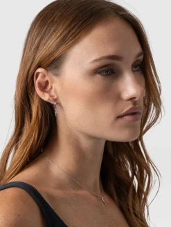 Silver Jewelry|Jewelry|Saint and Sofia Astral Lightning Charm Drop Earrings - Silver
