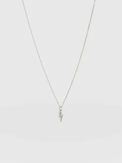 Silver Jewelry|Jewelry|Saint and Sofia Astral Lightning Charm Necklace - Silver