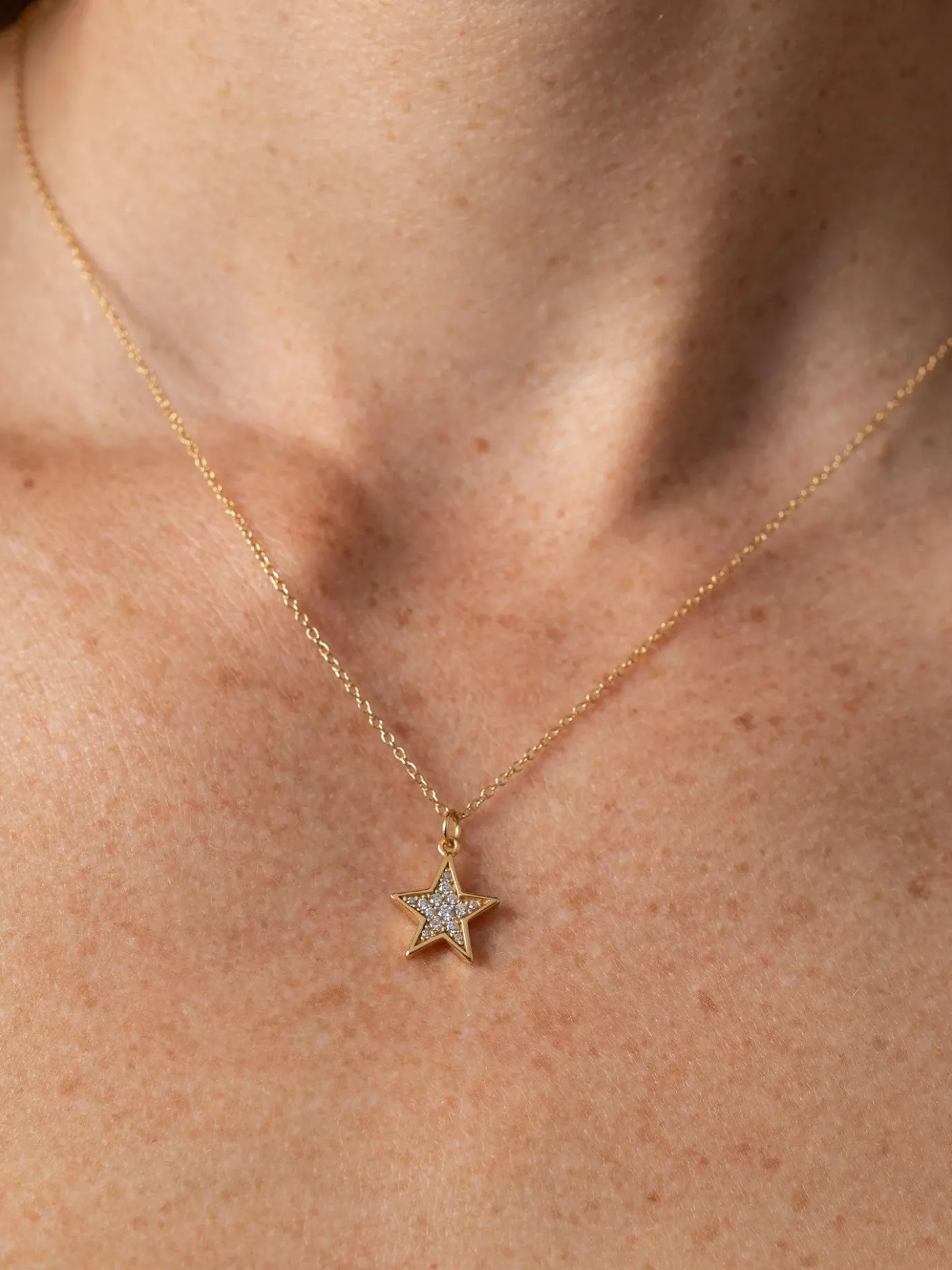 Gold Jewelry|Jewelry|Saint and Sofia Astral Star Necklace - Gold