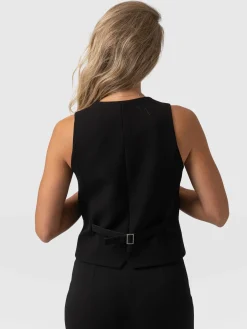 Blazers|Coats & Jackets|Saint and Sofia Astrid Vest - Black