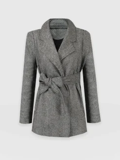 Coats & Jackets|Saint and Sofia Audrey Wrap Coat - Chevron