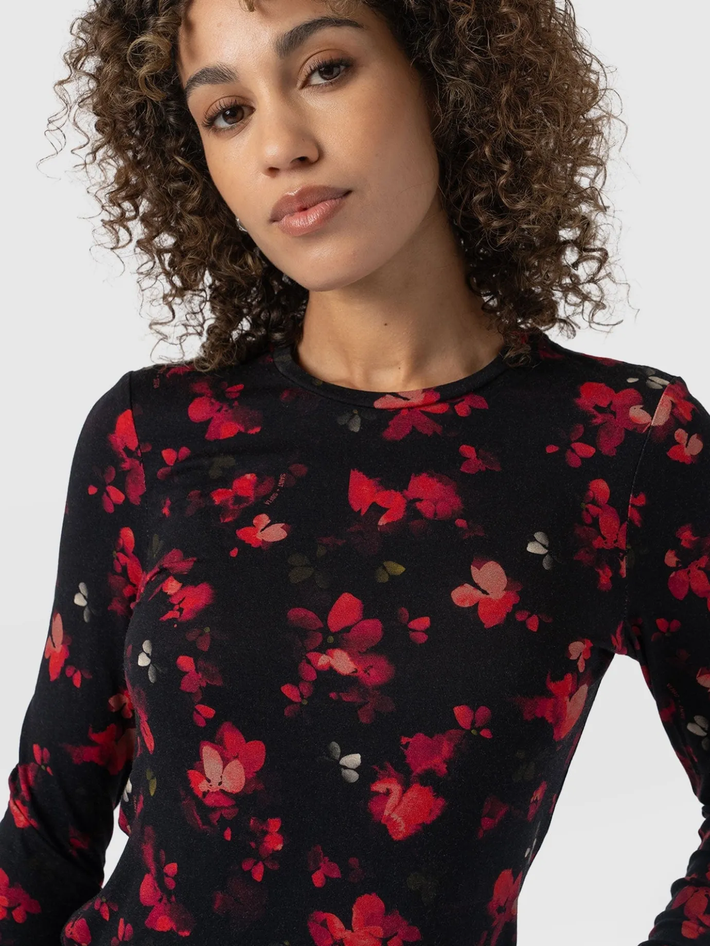 T-shirts & Tanks|Saint and Sofia Austen Crew Neck Long Sleeve Tee - Pink Aurora