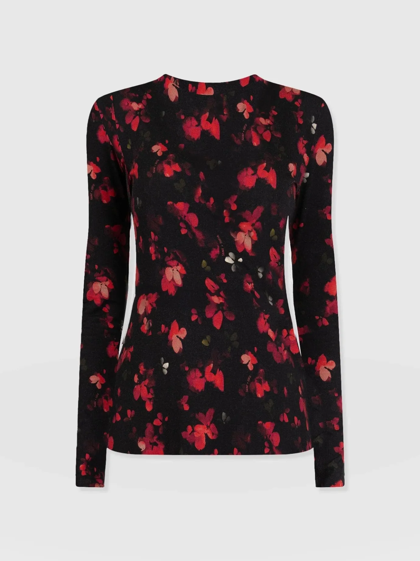 T-shirts & Tanks|Saint and Sofia Austen Crew Neck Long Sleeve Tee - Pink Aurora