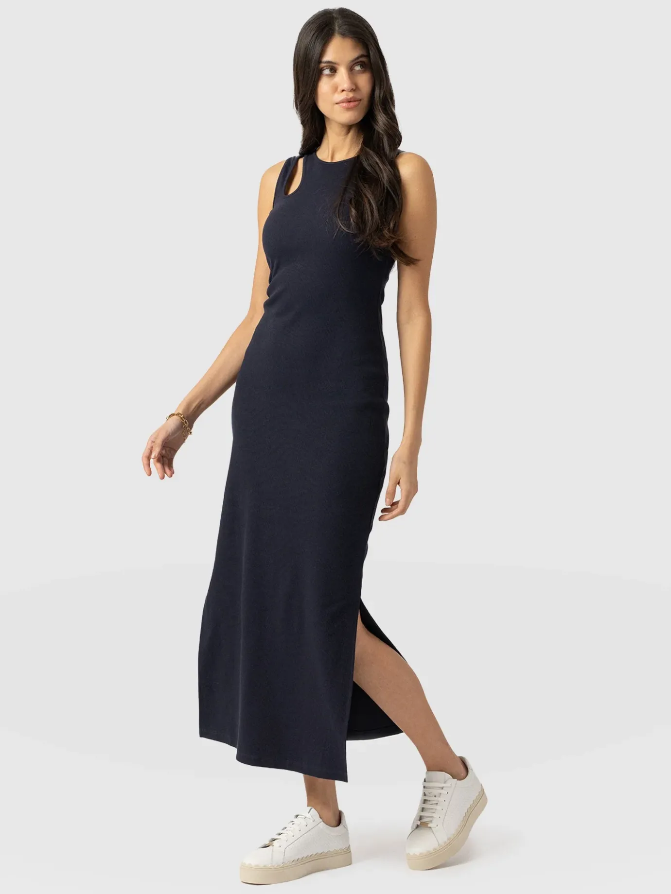 Dresses|Saint and Sofia Axel Cut Out Dress - Navy