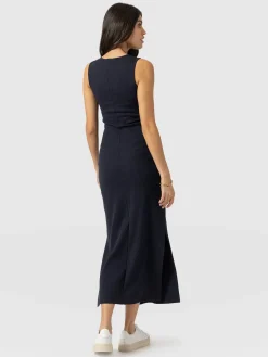 Dresses|Saint and Sofia Axel Cut Out Dress - Navy