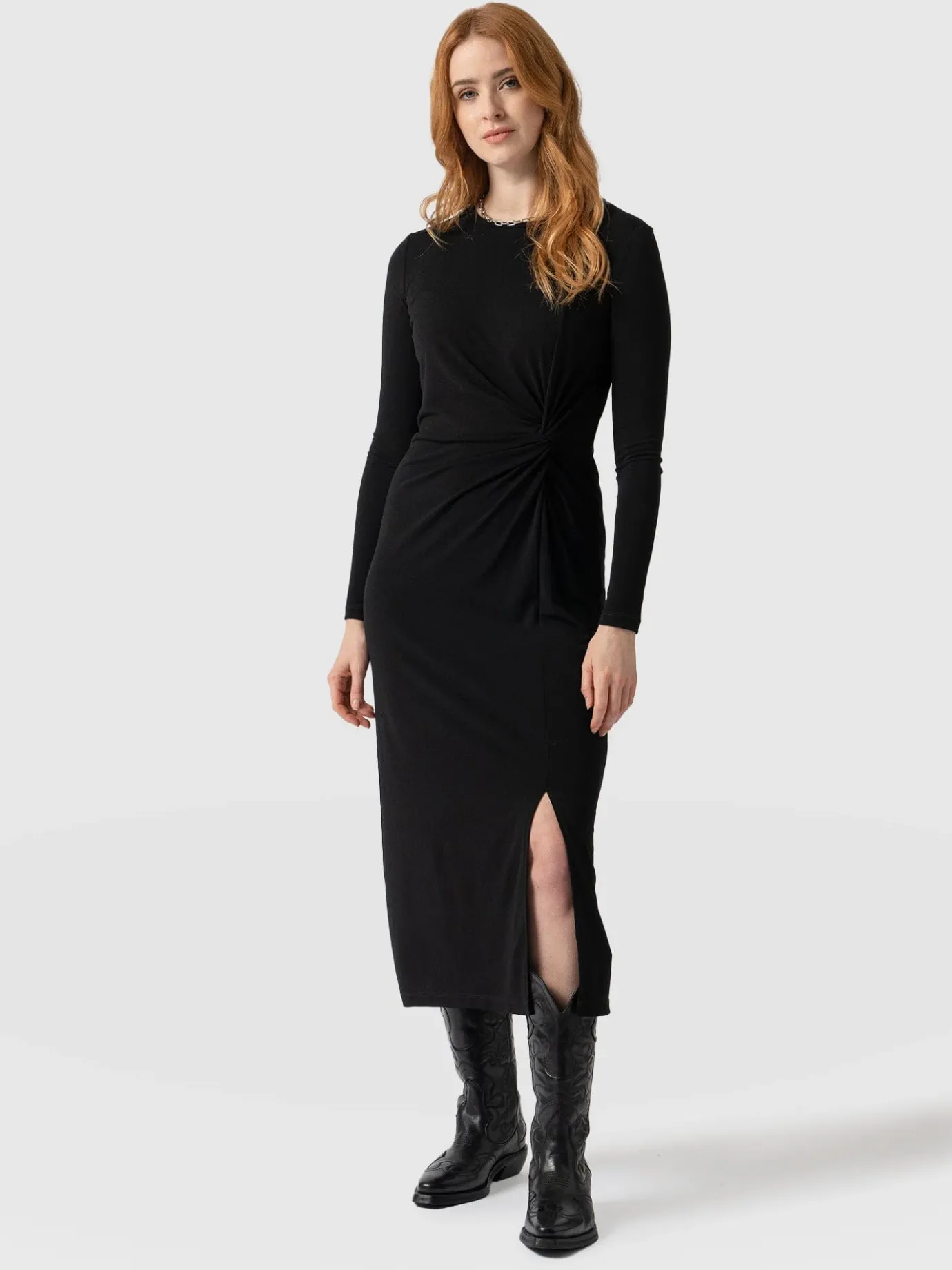 Dresses|Saint and Sofia Bailey Knot Dress - Black