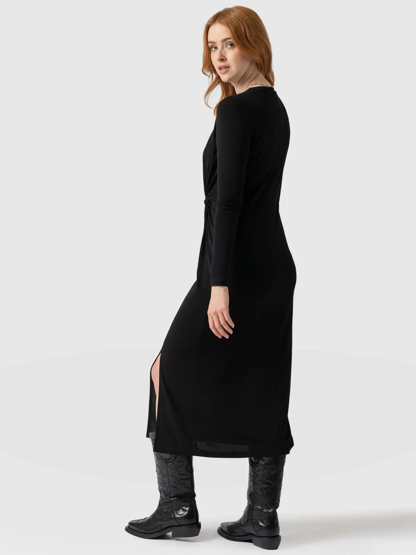 Dresses|Saint and Sofia Bailey Knot Dress - Black