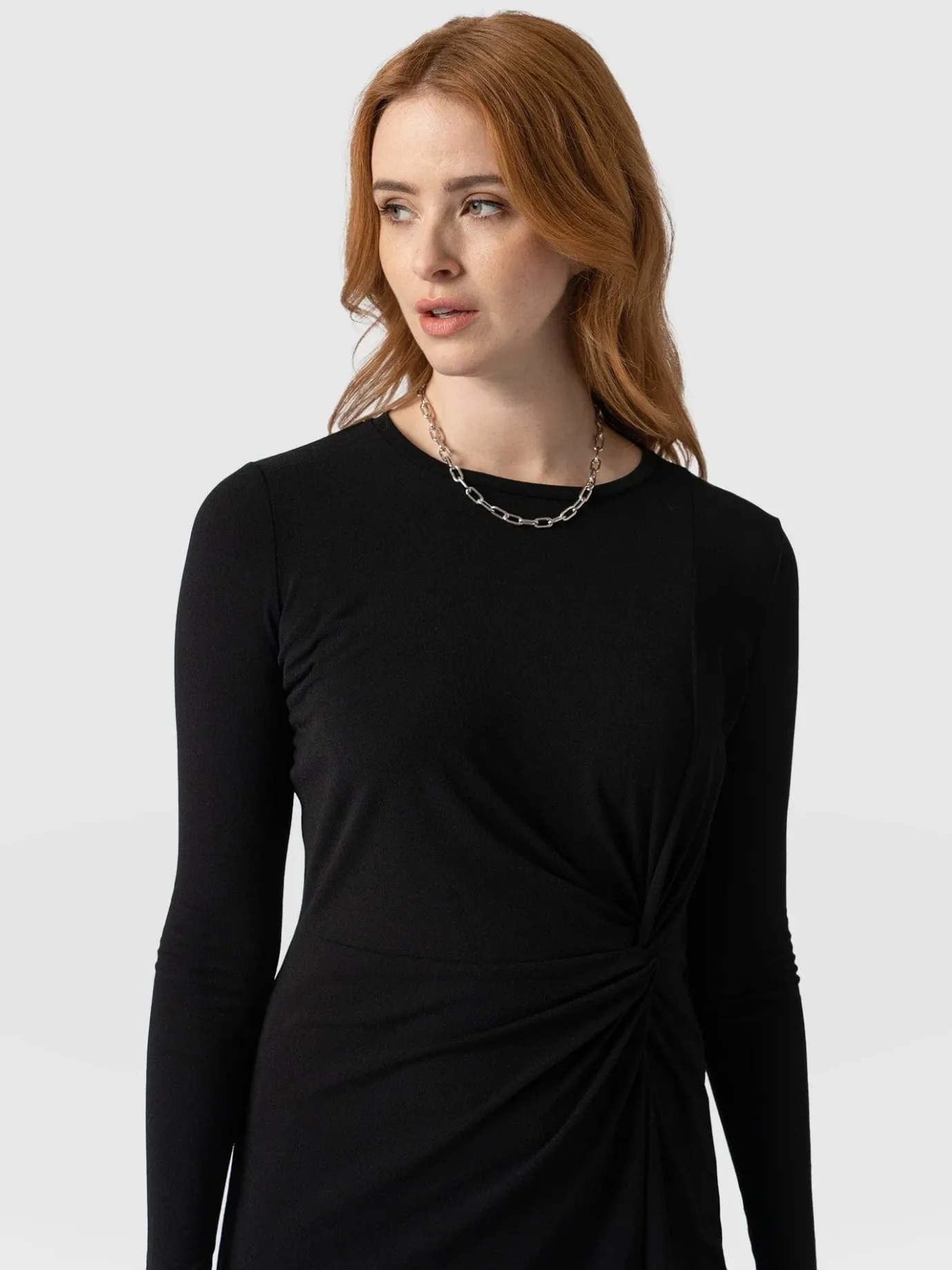 Dresses|Saint and Sofia Bailey Knot Dress - Black