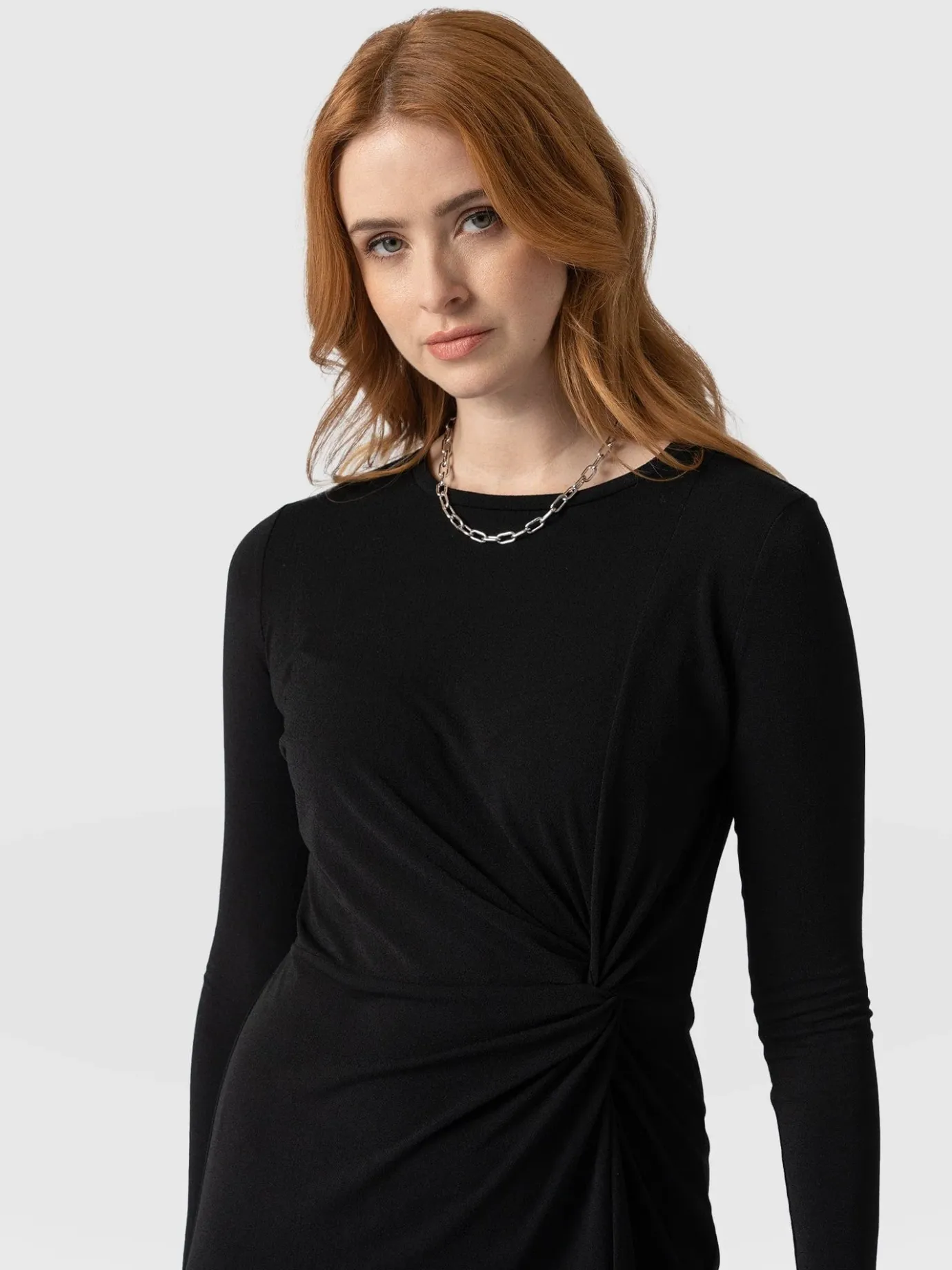 Dresses|Saint and Sofia Bailey Knot Dress - Black