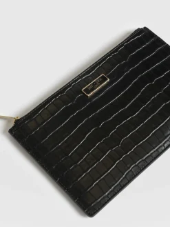 Accessories|Leather|Saint and Sofia Beauty Pouch - Black Croc