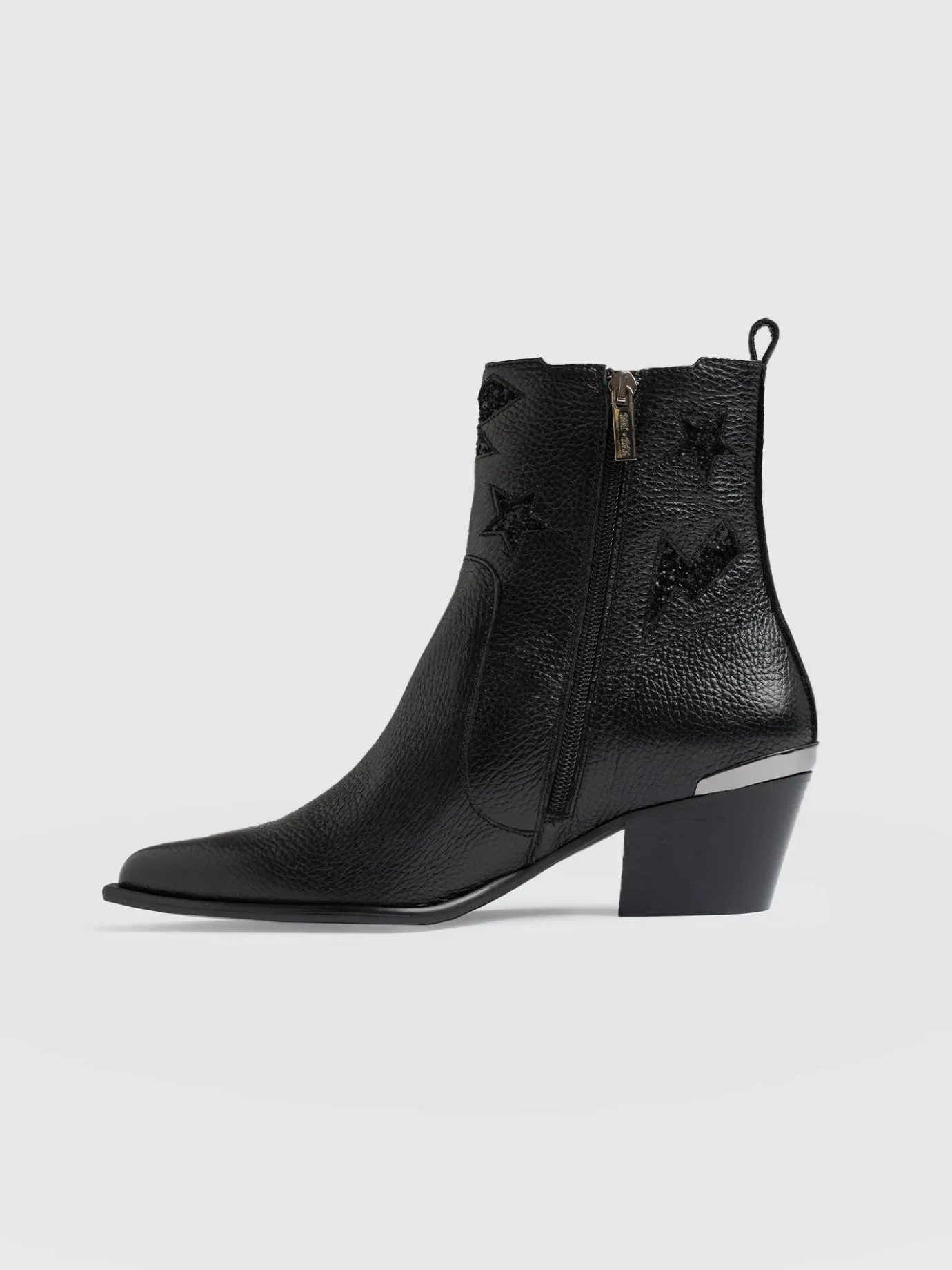 Shoes|Leather|Saint and Sofia Billie Rock Boot - Black