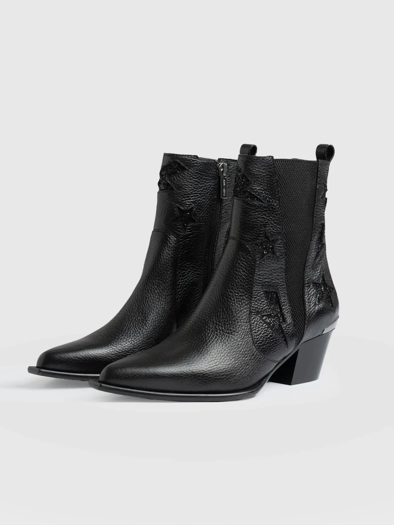 Shoes|Leather|Saint and Sofia Billie Rock Boot - Black