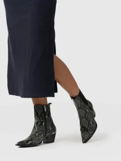 Boots|Shoes|Saint and Sofia Billie Snake Boot - Green