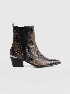 Boots|Shoes|Saint and Sofia Billie Snake Boot - Taupe