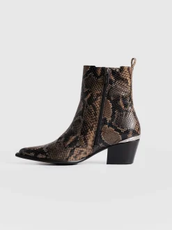 Boots|Shoes|Saint and Sofia Billie Snake Boot - Taupe