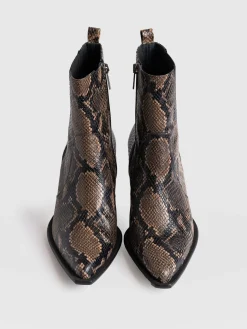 Boots|Shoes|Saint and Sofia Billie Snake Boot - Taupe