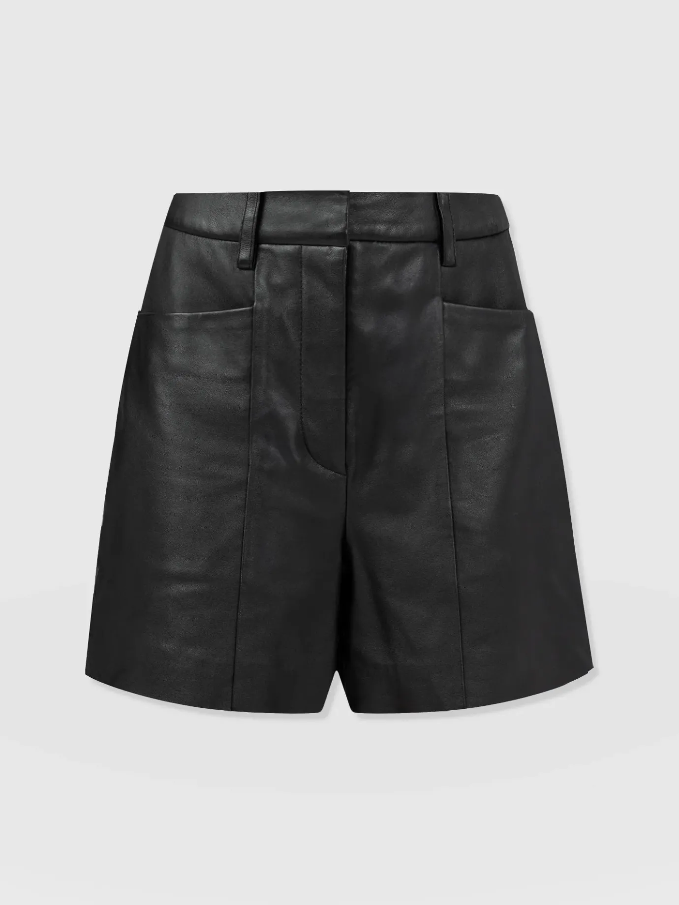 Leather|Shorts|Saint and Sofia Bonham Leather Short - Black