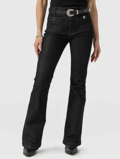 Denim & Jeans|Pants|Saint and Sofia Bowie Stretch Flare Jeans - Black Wash