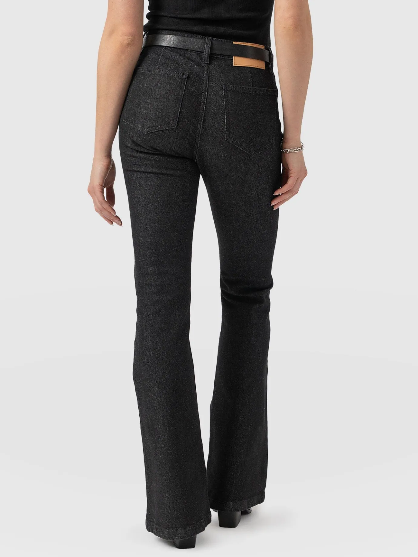 Denim & Jeans|Pants|Saint and Sofia Bowie Stretch Flare Jeans - Black Wash