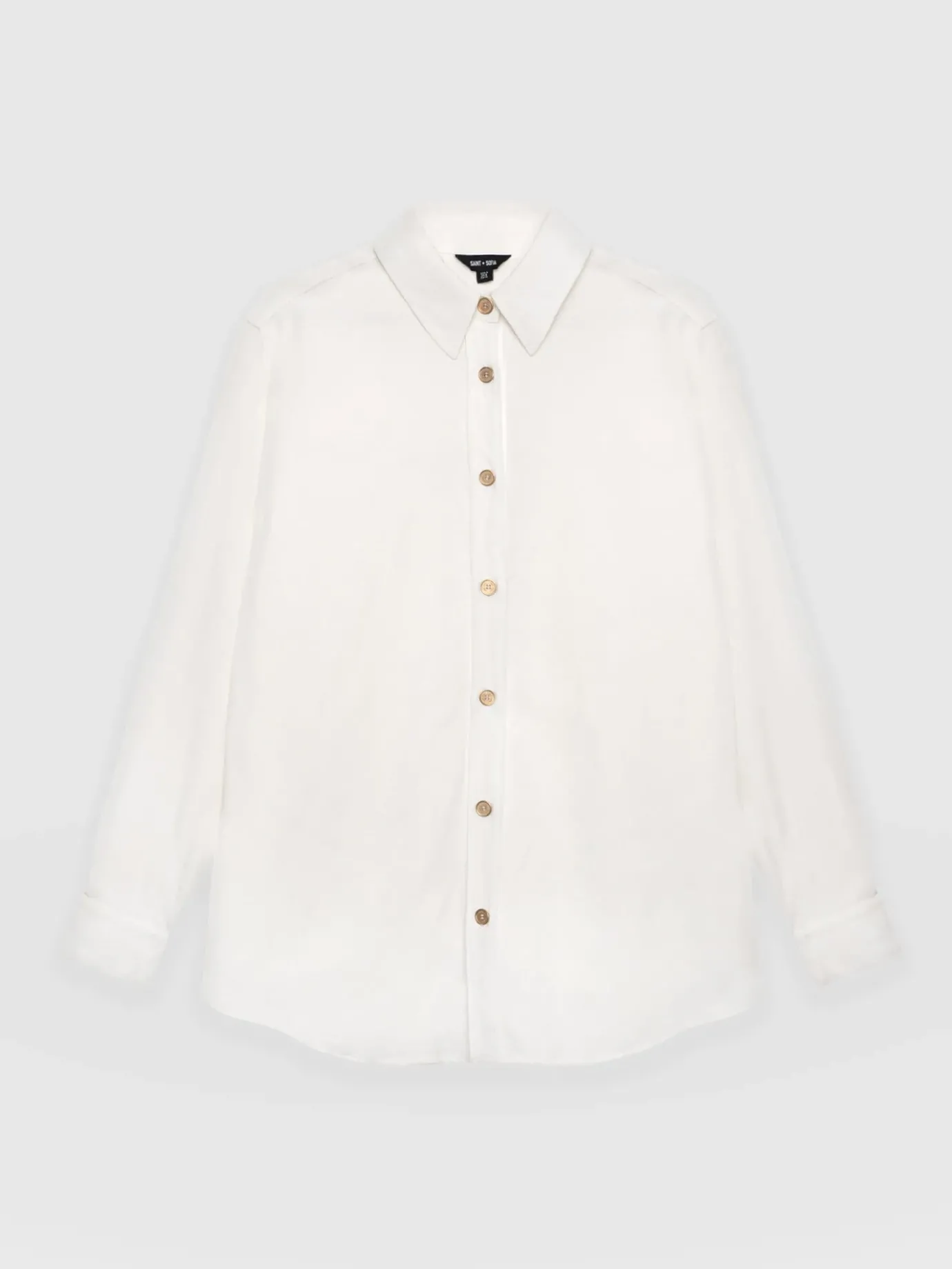 Blouses & Shirts|Saint and Sofia Boyfriend Shirt - White