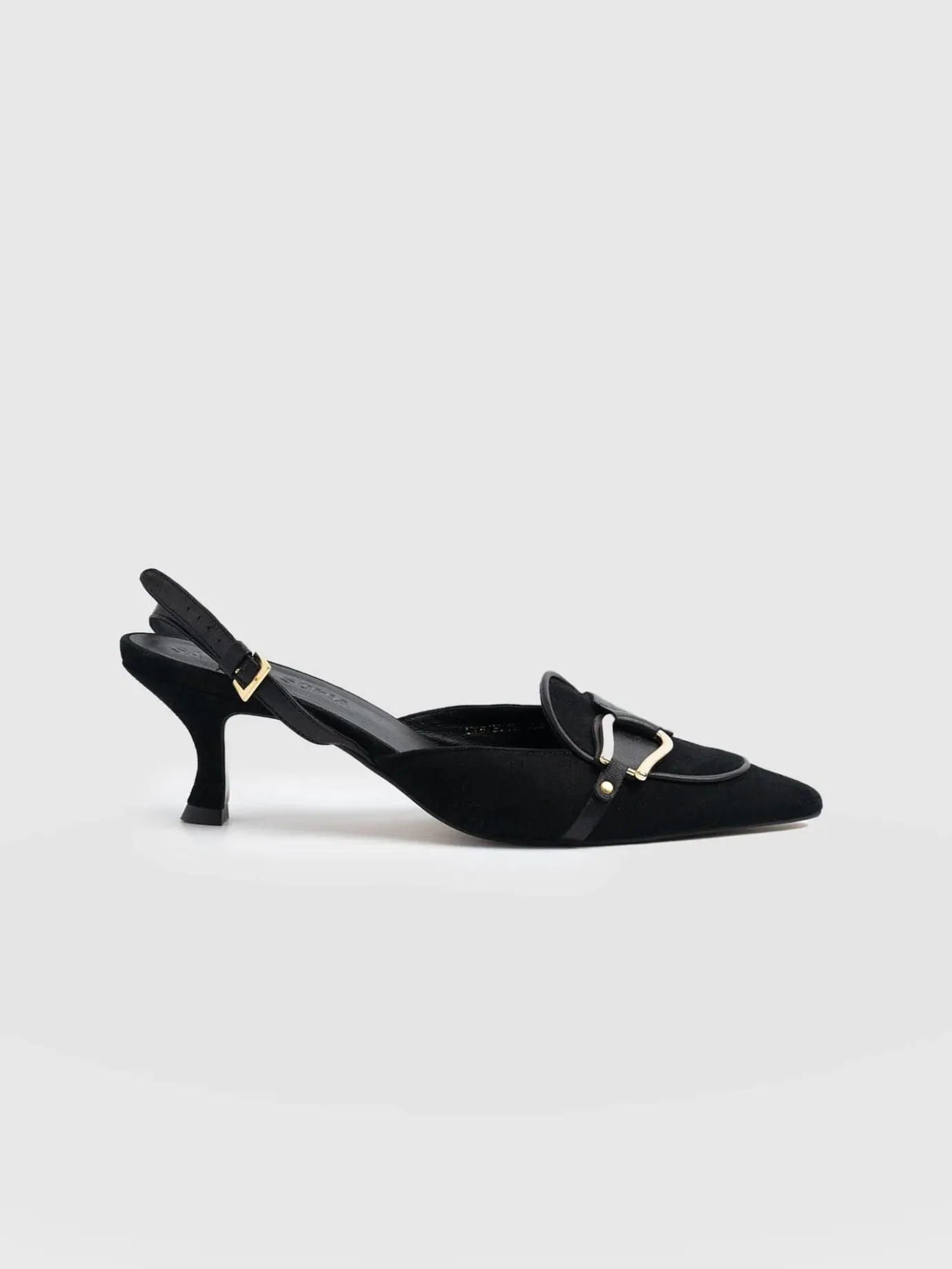 Shoes|Saint and Sofia Bridget Sling Back Heels - Black